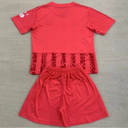 24/25 Rangers red goalkeeper kids kit