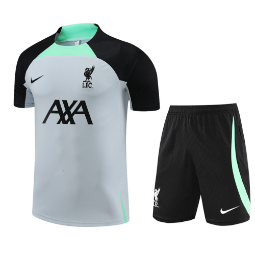 23/24 Liverpool kids Short sleeve Light grey training suit