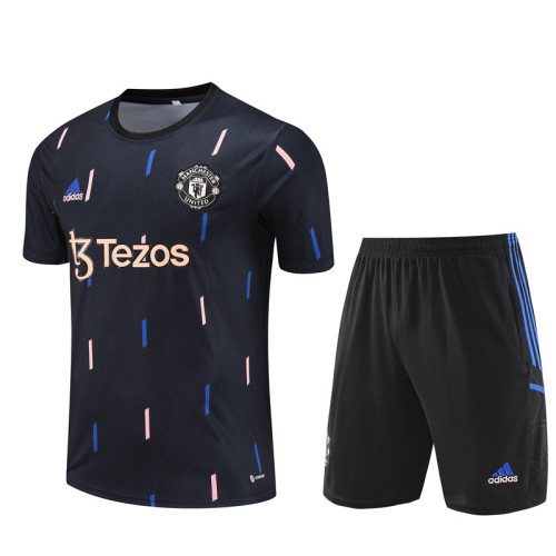23/24 Manchester United Short sleeve black training suit