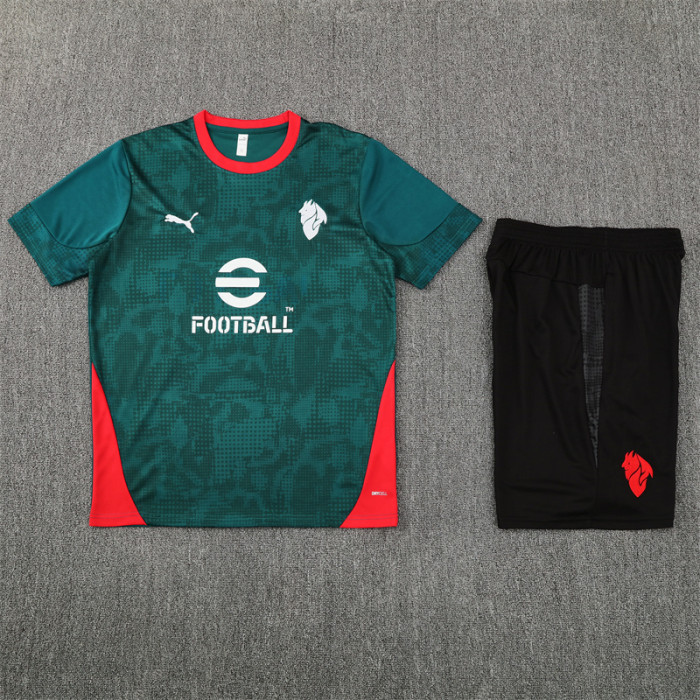 25/26 AC Milan Short sleeve Adult training suit green