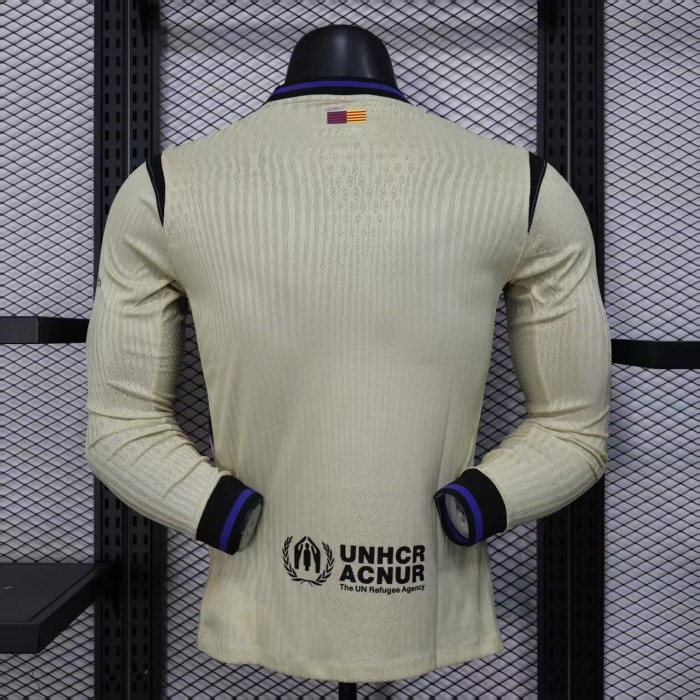 25/26 Barcelona Away Player Version long sleeves