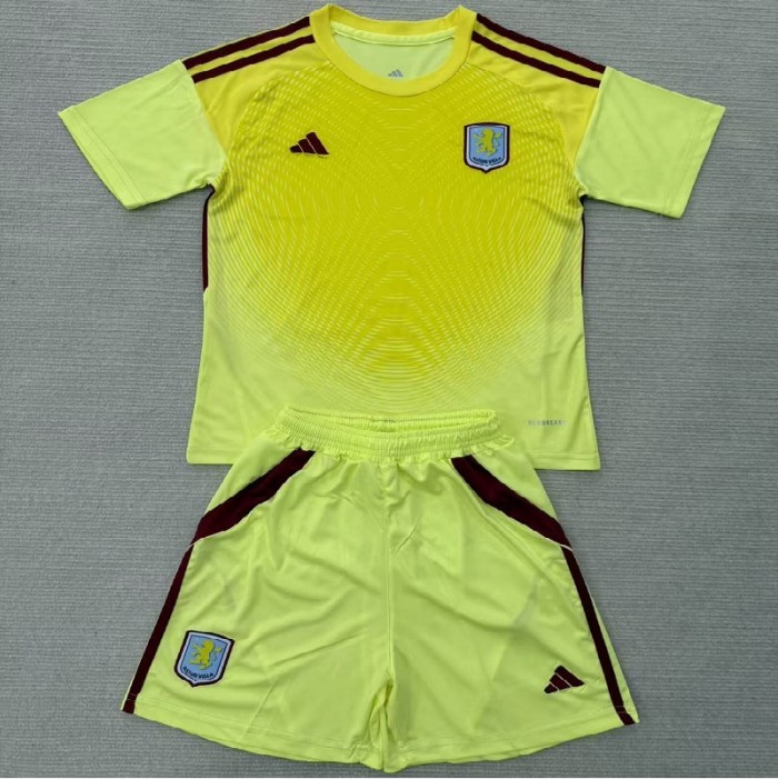 25/26 Aston Villa yellow goalkeeper  Adult Set