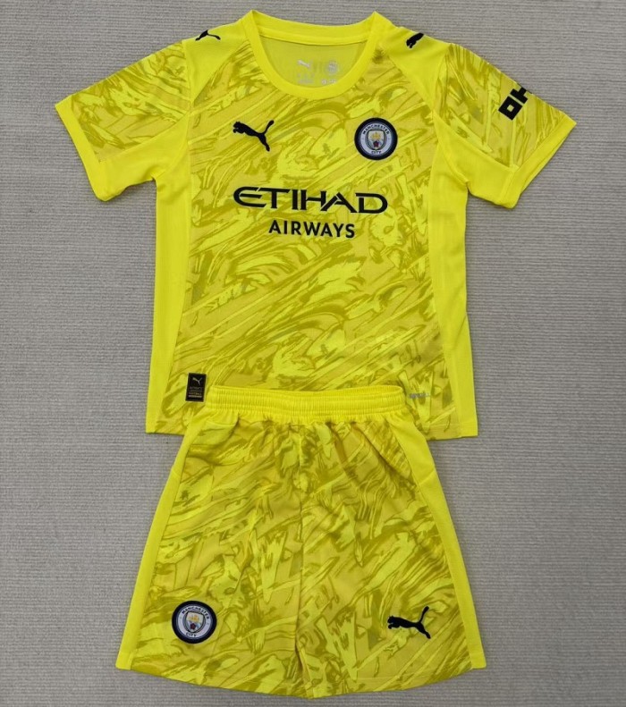25/26 Manchester City goalkeeper kids kit yellow