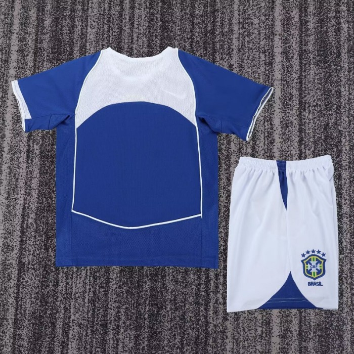 Retro 2004 Brazil Away kids kit