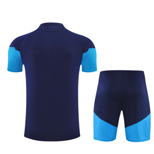 26/27 Spain short -sleeved training suit royal blue