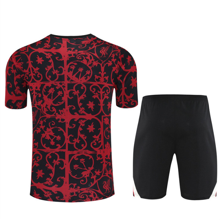 25/26 Liverpool Short sleeve training suit black red