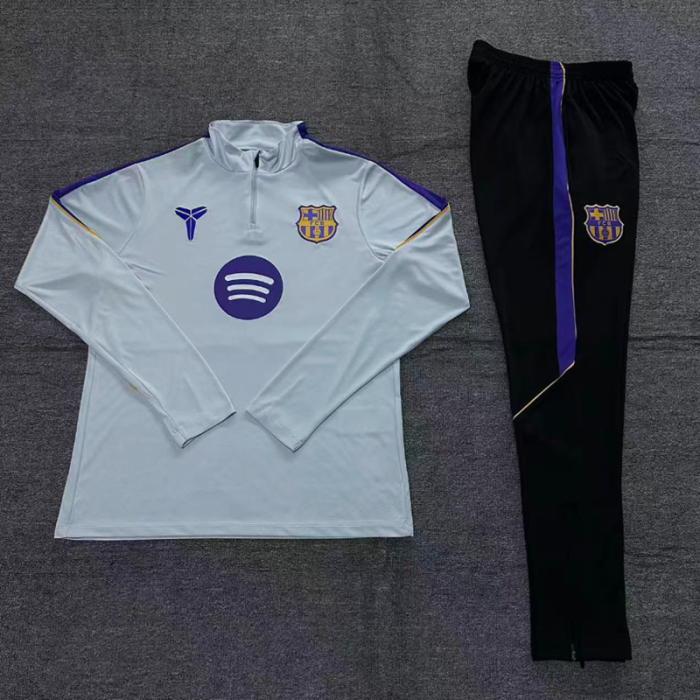 26/27 Barcelona Adult training suit light gray