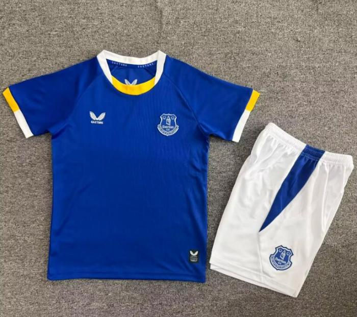 26/27 Everton home kids kit