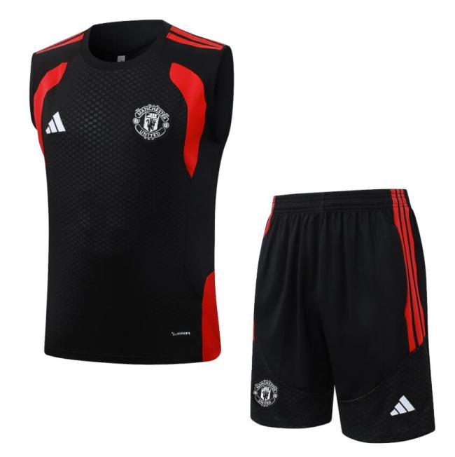 26/27 Manchester United Jacket training suit Black and red