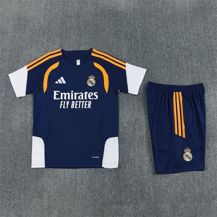 26/27 Real Madrid Short sleeve Adult training suit Royal Blue