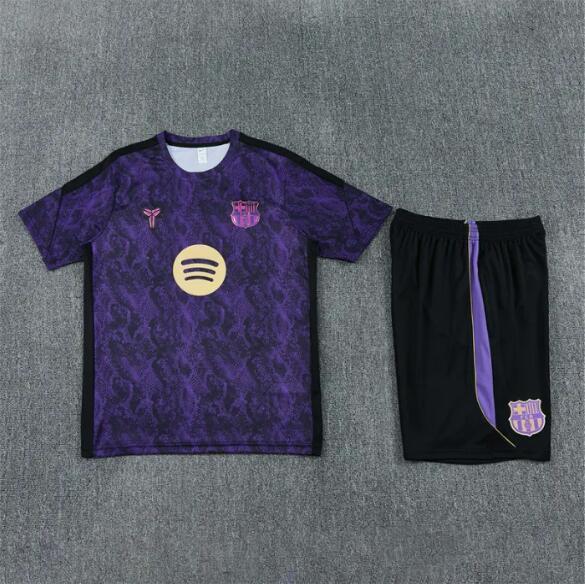 26/27 Barcelona Short sleeve Adult training suit Purple
