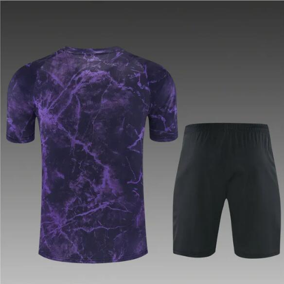 26/27 Barcelona Short sleeve Adult training suit Purple