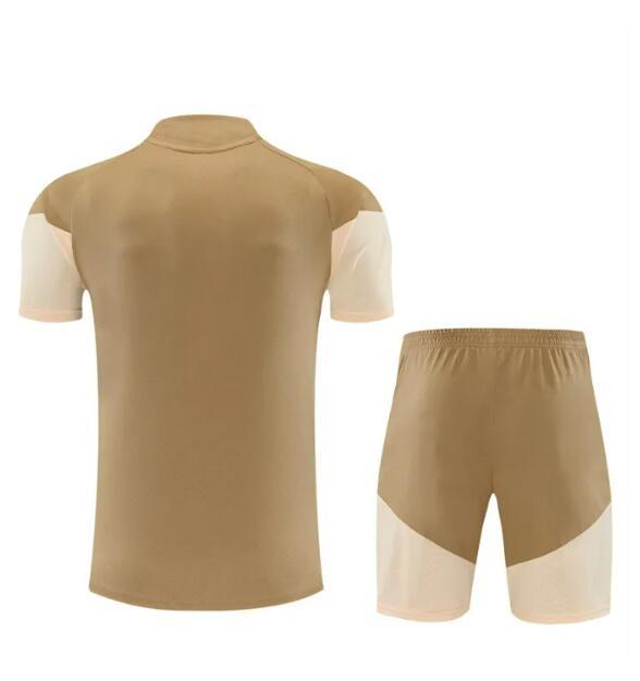 26/27 Arsenal Short sleeve training Adult suit golden