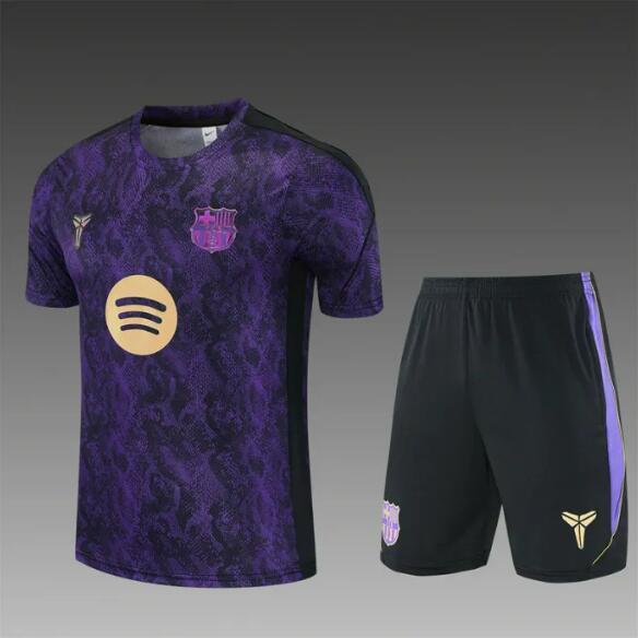 26/27 Barcelona Short sleeve Adult training suit Purple
