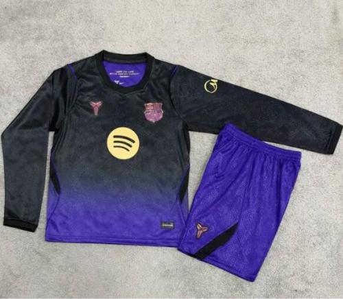 26/27 Barcelona Away kids kit long sleeves