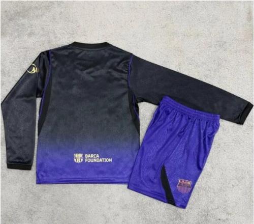 26/27 Barcelona Away kids kit long sleeves