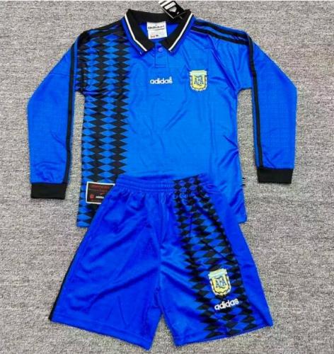 Retro 1994 Argentina Away kids kit long sleeves