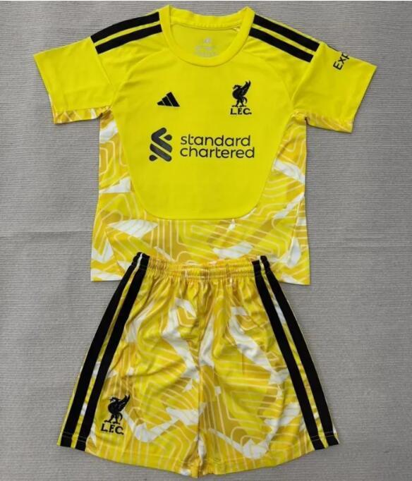 26/27 Liverpool goalkeeper kids kit yellow