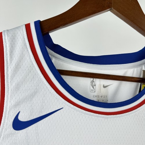 24-25 76ERS MAXEY #0 White City Edition Top Quality Hot Pressing NBA Jersey
