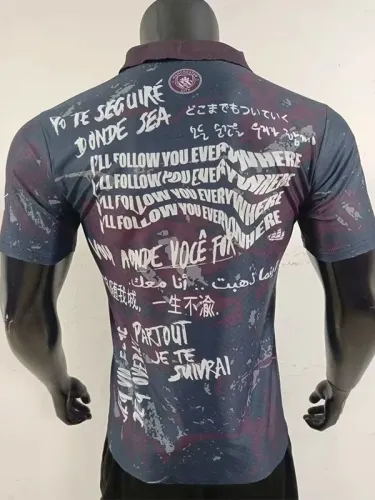 25-26 Man City Grey Red Limited Edition Player Version Soccer Jersey