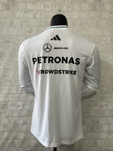 2025 F1 Benz New Pattern Long Sleeve Racing Suit 长袖