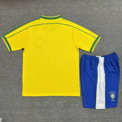 2002 Brazil Home Retro Adult Suit
