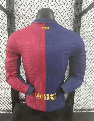 24-25 BAR Home Long Sleeve Player Soccer Jersey*空白版本