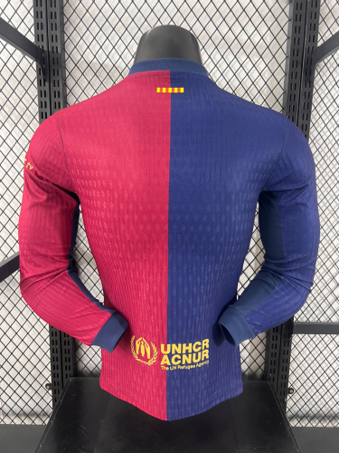 24-25 BAR Home Limited Edition Long Sleeve Player Version Soccer Jersey (Print Cactus Jack)