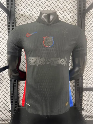 24-25 BAR Away Limited Edition Player Version Soccer Jersey (Print Cactus Jack)灰