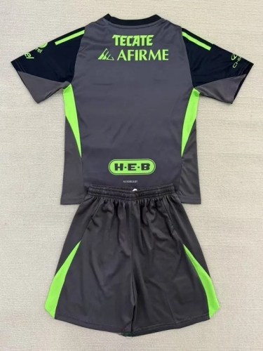 25-26 Tigres UANL Black GoalKeeper Kids Soccer Jersey