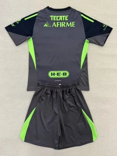 25-26 Tigres UANL Black GoalKeeper Kids Soccer Jersey