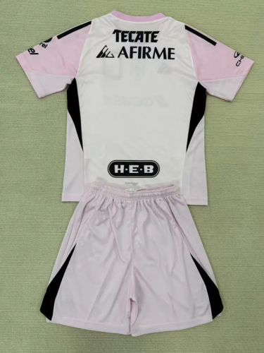 25-26 Tigres UANL Pink GoalKeeper Kids Soccer Jersey