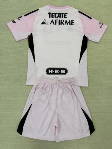 25-26 Tigres UANL Pink GoalKeeper Kids Soccer Jersey