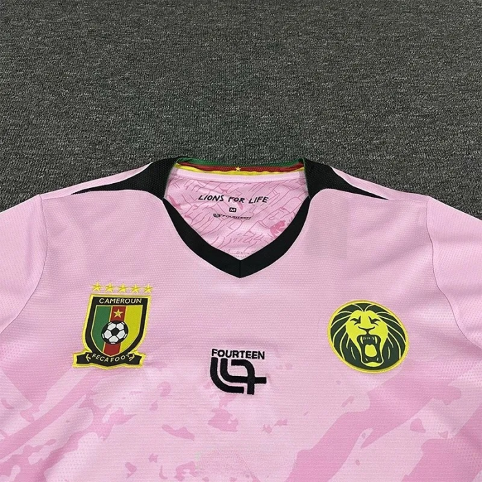 25-26 Cameroon Pink Fans Soccer Jersey