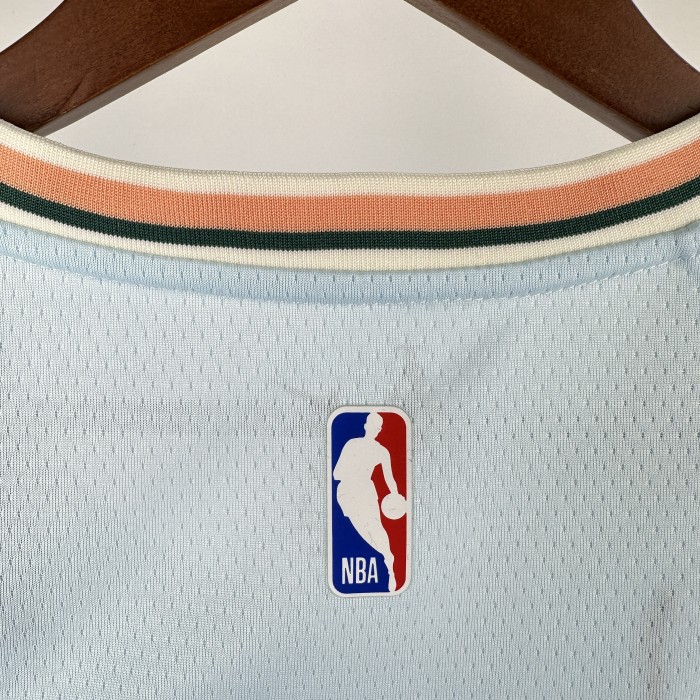 24-25 SA Spurs FOX #4 Light blue City Edition Top Quality Hot Pressing NBA Jersey