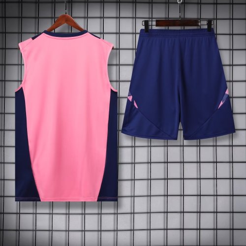 2024 AD Pink Tank Top And Shorts Suit