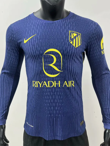 25-26 Atlético Madrid Away Long Sleeve Player Version Soccer Jersey (长袖球员)