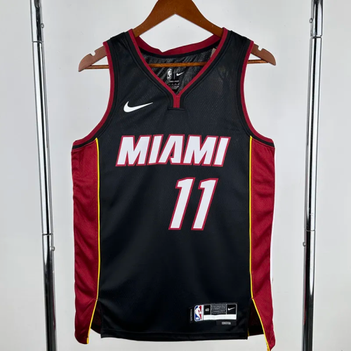 22-23 HEAT JAQUEZ JR. #11 Black Top Quality Hot Pressing NBA Jersey