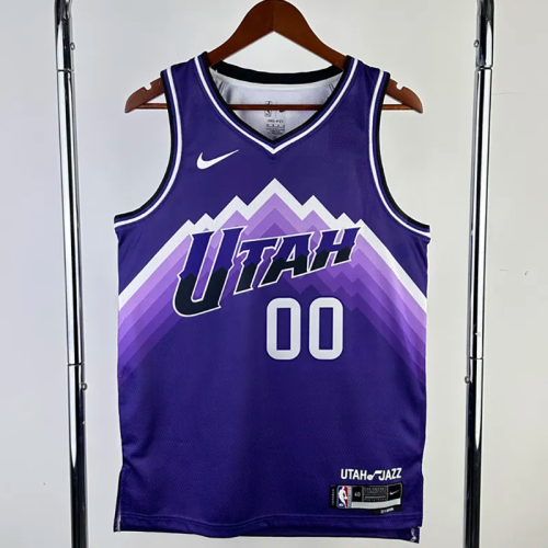 23-24 JAZZ CLARKSON #00 Purple City Edition Top Quality Hot Pressing NBA Jersey