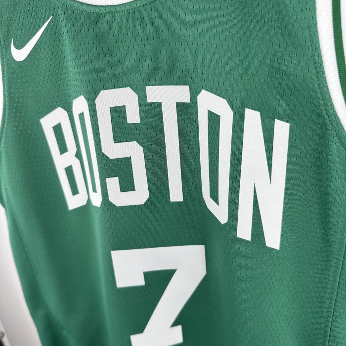 2023 CELTICS  BROWN #7 Green Top Quality Hot Pressing Kids NBA Jersey