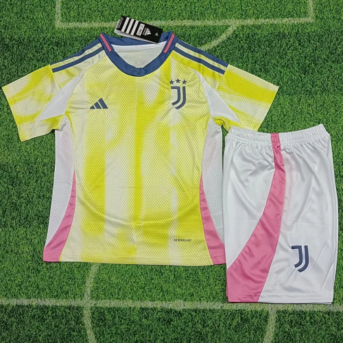 24-25 Juventus Away Kids Soccer Jersey