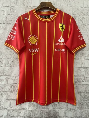 2024 F1 Ferrari New Pattern Short Sleeve Racing Suit