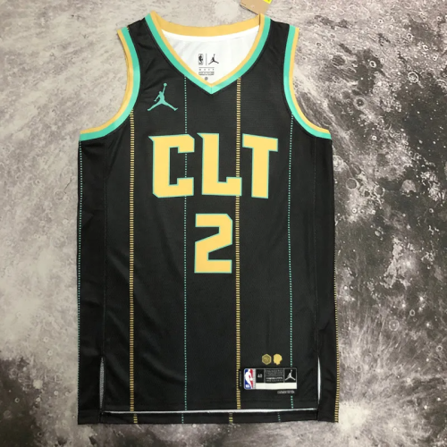 22-23 HORNETS BALL #2 Black City Edition Top Quality Hot Pressing NBA Jersey