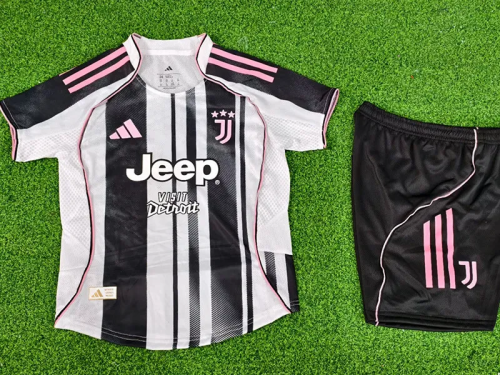 25-26 Juventus Home Kids Player Version Soccer Jersey (球员童装)