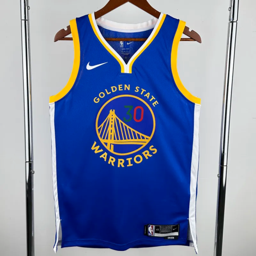 WARRIORS CURRY #30 Blue Top Quality Hot Pressing NBA Jersey