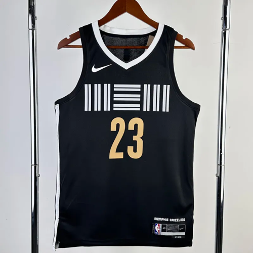 23-24 Grizzlies ROSE #23 Black City Edition Top Quality Hot Pressing NBA Jersey