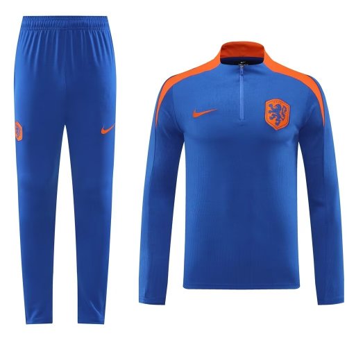 24-25  NetherIands High Quality Half Pull Tracksuit 