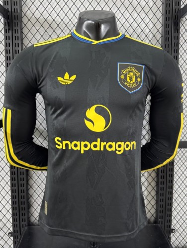 25-26 Manchester United Third Long Sleeve Player Version Soccer Jersey