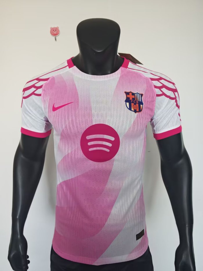 25-26 Barcelona Pink White Concept Edition Player Version Training shirts