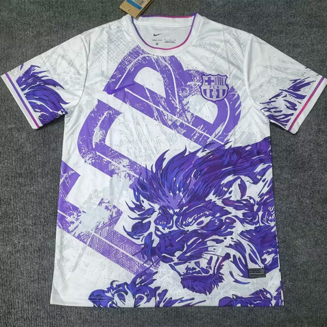 25-26 Barcelona Purple White Special Edition Training shirts